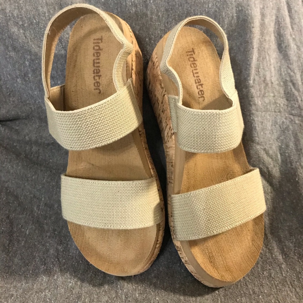 Brown wedge sandal